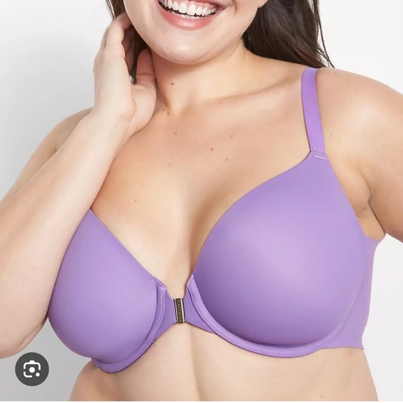 Cacique Lightly Lined Full Coverage Smooth Bra Purple - Picture 2 of 10
